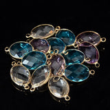 10Pcs Glass Crystal Water Drop Pendant Tear Charm DIY Jewelry Making