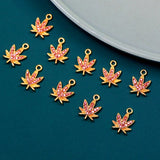 10Pcs Maple Leaf Charms For Jewelry Making DIY