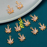 10Pcs Maple Leaf Charms For Jewelry Making DIY