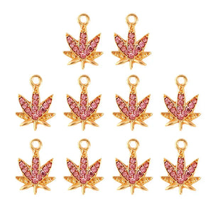10Pcs Maple Leaf Charms For Jewelry Making DIY