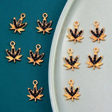 10Pcs Maple Leaf Charms For Jewelry Making DIY