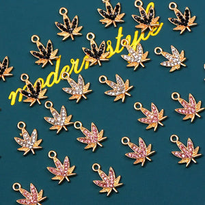 10Pcs Maple Leaf Charms For Jewelry Making DIY
