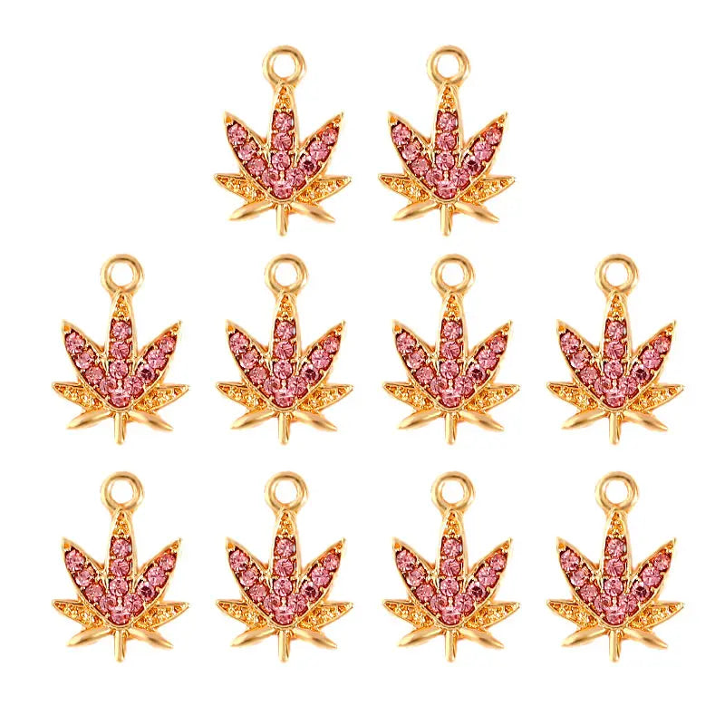 10Pcs Maple Leaf Charms For Jewelry Making DIY