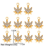 10Pcs Maple Leaf Charms For Jewelry Making DIY