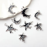 10Pcs Alloy Star Moon Pendant DIY Jewelry Accessories