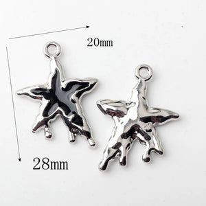 10Pcs Alloy Star Moon Pendant DIY Jewelry Accessories