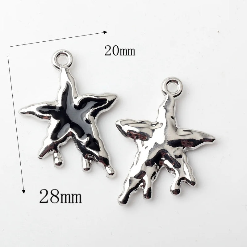 10Pcs Alloy Star Moon Pendant DIY Jewelry Accessories