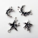 10Pcs Alloy Star Moon Pendant DIY Jewelry Accessories