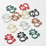 10Pcs Alloy Kitten Pendant DIY Jewelry Accessories
