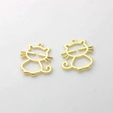 10Pcs Alloy Kitten Pendant DIY Jewelry Accessories