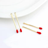 10Pcs Alloy Match Shaped Pendant DIY Jewelry Accessories