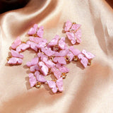 10Pcs Butterfly Charms Resin Alloy DIY Earrings Making