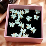 10Pcs Butterfly Charms Resin Alloy DIY Earrings Making