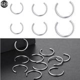 10Pcs G23 Titanium Circular Barbell Horseshoe Ring Nose Ring Accessories