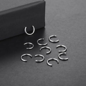 10Pcs G23 Titanium Circular Barbell Horseshoe Ring Nose Ring Accessories
