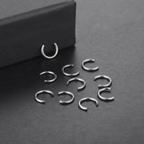 10Pcs G23 Titanium Circular Barbell Horseshoe Ring Nose Ring Accessories