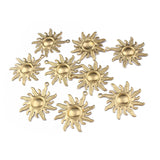 10Pcs Raw Brass Sun Charms Pendant for DIY Earrings Necklace