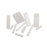 10Pcs Stainless Steel Squares Charms For DIY Jewelry