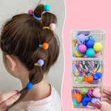 10Pcs Colorful Ball Heart Rabbit Scrunchie Hair Accessories