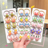 10Pcs Colorful Ball Heart Rabbit Scrunchie Hair Accessories