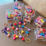 10Pcs Colorful Ball Heart Rabbit Scrunchie Hair Accessories