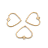 10Pcs Vintage Hollow Heart Charms DIY Jewelry Making Supplies