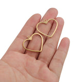 10Pcs Vintage Hollow Heart Charms DIY Jewelry Making Supplies