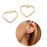 10Pcs Vintage Hollow Heart Charms DIY Jewelry Making Supplies