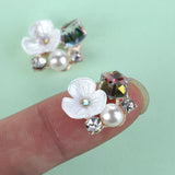 10Pcs Mixed Flat Back DIY Jewelry Accessories Diamond Alloy Pearls Base Settings