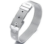 10Pcs Stainless Steel Wristband Bracelet Accessory for Slide Charms