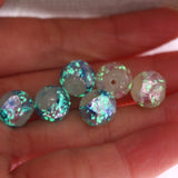 10Pcs 10mm Pink Foil Glass Beads for Jewelry Making
