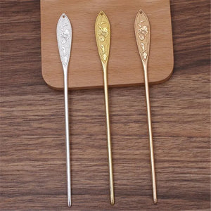 148mm Metal Carved Hair Sticks for Women Bridal Headwear DIY Accessories