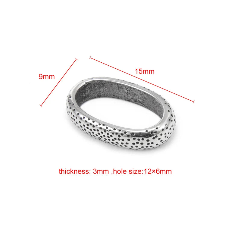 10Pcs Stainless Steel Large Hole Spacer Beads 12x6mm DIY Jewelry Making