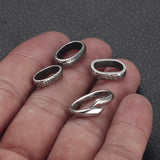 10Pcs Stainless Steel Large Hole Spacer Beads 12x6mm DIY Jewelry Making