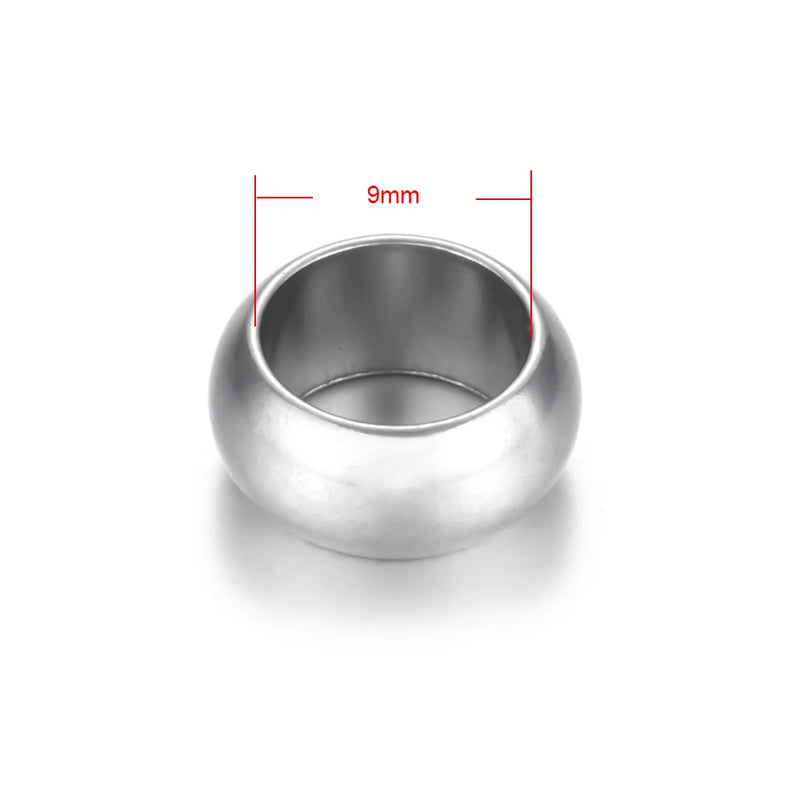 10Pcs Stainless Steel Spacer Position Beads Large Hole Slider Charms