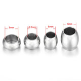 10Pcs Stainless Steel Spacer Position Beads Large Hole Slider Charms