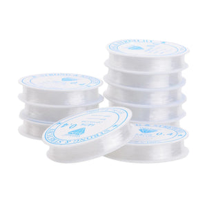 10 Rolls Elastic Crystal Thread for Bracelets 0.4mm-1mm