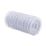 10 Rolls Steel Tiger Tail Beading Wire WhiteSmoke Stainless Steel 0.38mm 10m