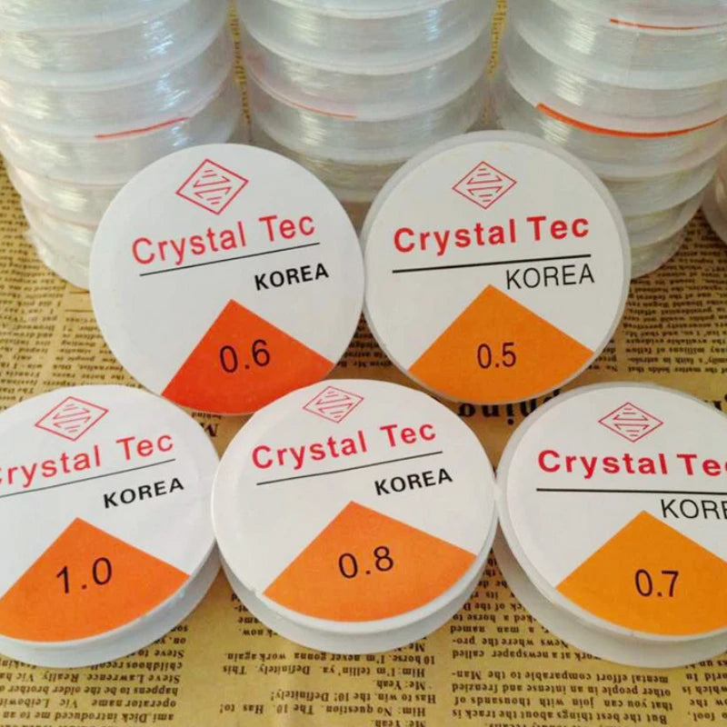10 Rolls x10M Translucent Stretch Elastic Beading Cord 1.0-0.5mm
