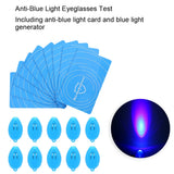 Anti-Blue Light Test Card & Glasses UV Kit