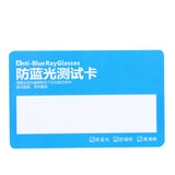 Anti-Blue Light Test Card & Glasses UV Kit