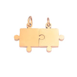 10PCS Stainless Steel Puzzle Charms for Jewelry Making