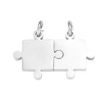 10PCS Stainless Steel Puzzle Charms for Jewelry Making