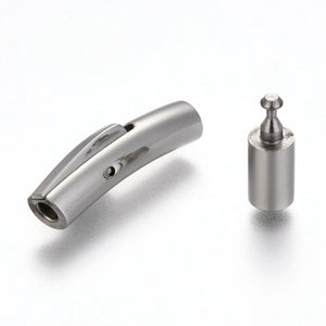 10 Set Stainless Steel Bayonet Clasp 3mm 6mm 8mm Hole Fastener