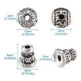 10Pcs Tibetan Antique Silver Beads for DIY Necklace Bracelet Jewelry Making