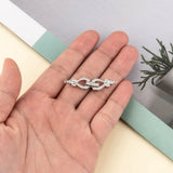 10 Sets Brass Micro Pave CZ Fold Over Clasps Jewelry Supplies