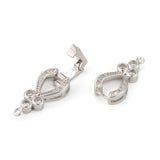 10 Sets Brass Micro Pave CZ Fold Over Clasps Jewelry Supplies