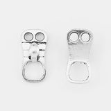 10Sets Double Holes Hook Clasp for 5mm Round Leather Cord