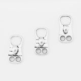 10Sets Double Holes Hook Clasp for 5mm Round Leather Cord