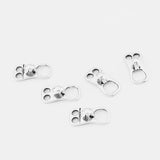 10Sets Double Holes Hook Clasp for 5mm Round Leather Cord